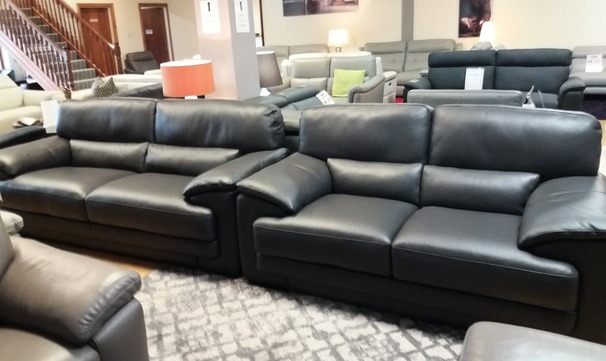 BRUN 3 seater and 2 seater dark grey £2999 (SWANSEA SUPERSTORE)
