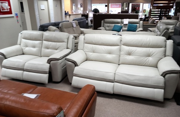 MIAMI electric recliner 3 seater and 2 seater frost £1999 (SWANSEA  SUPERSTORE)