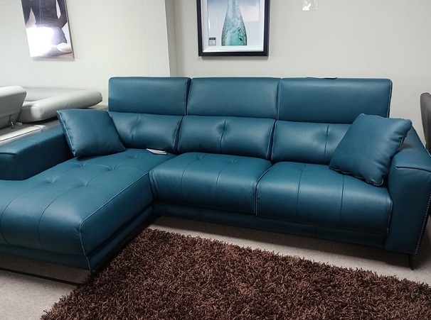 ELISE CHAISE SOFA AQUA £1499 (SWANSEA SUPERSTORE)