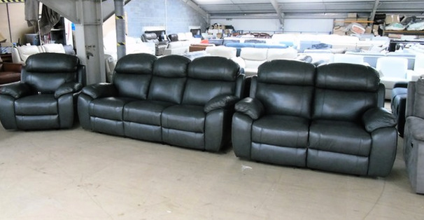 BARCELONA  ELECTRIC RECLINER 3 SEATER, 2 SEATER AND CHAIR ANTHRACITE £2499 (SWANSEA SUPERSTORE)