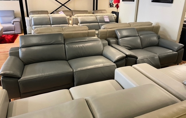 SYDNEY ELECTRIC RECLINER 3 SEATER AND 2 SEATER GREY  £2499 (SWANSEA SUPERSTORE)