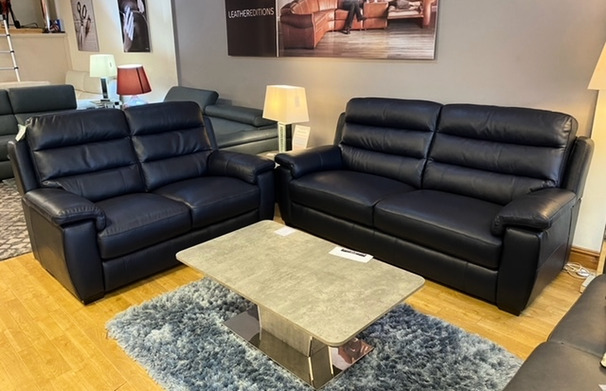 LUXEMBOURG 3 SEATER AND 2 SEATER NAVY £1699 (SWANSEA SUPERSTORE)