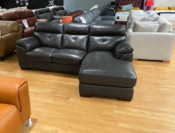 MONTEREY CHAISE SOFA DARK GREY £999 (SWANSEA SUPERSTORE)