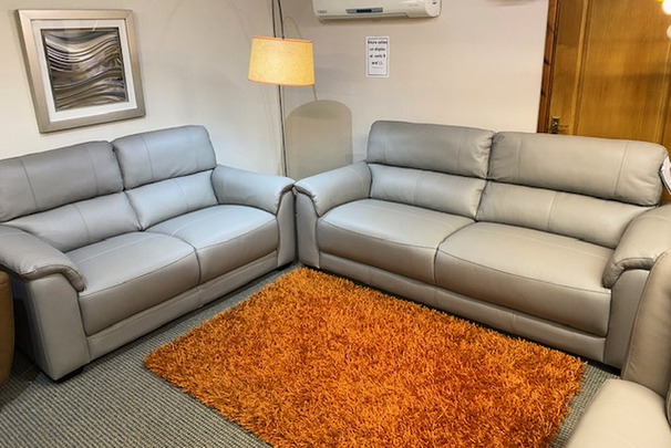 PERTH 3 SEATER AND 2 SEATER LIGHT GREY £1299 (SWANSEA SUPERSTORE)