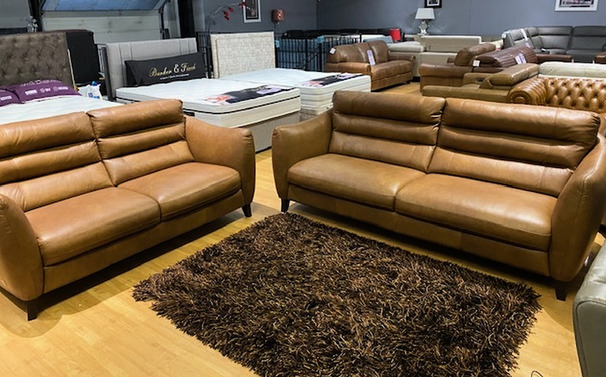 JONATHON 3 SEATER AND 2 SEATER TAN £3499 (SWANSEA SUPERSTORE)