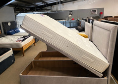 CHIRPOPEDIC 5 FOOT MATTRESS - OTTOMAN STORAGE AND FLOOR HEADBORAD GREY £799 (SWANSEA BED SUPERSTORE) - Click for more details