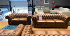 CHESTER 3 SEATER AND 2 SEATER VINTAGE TAN £3499 (SWANSEA SUPERSTORE) - Click for more details