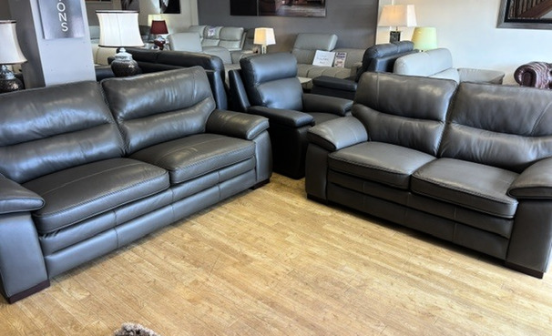 MELBOURNE 3 SEATER AND 2 SEATER DARK GREY £2199 (SWANSEA SUPERSTORE)