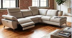 REMUS ELECTRIC RECLINER CORNER SUITE GREY £999 (SWANSEA SUPERSTORE) - Click for more details