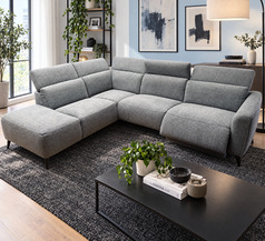 ALBANY ELECTRIC  RECLINER CORNER SUITE GREY £999 (SWANSEA SUPERSTORE) - Click for more details