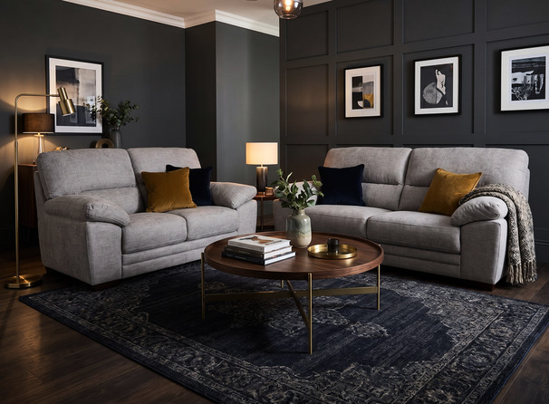 MAX 3 SEATER AND 2 SEATER LIGHT GREY £999 (SWANSEA SUPERSTORE)
