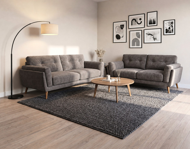 CADIZ 3 SEATER AND 2 SEATER VINTAGE TAUPE £999 (SWANSEA SUPERSTORE)
