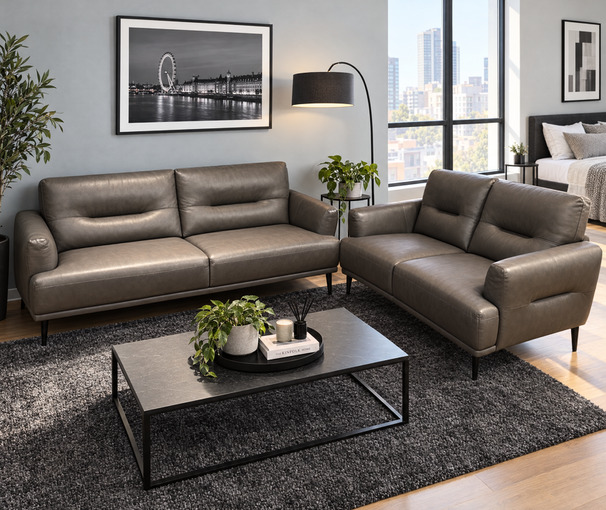 CARSON 3 SEATER AND 2 SEATER TAUPE GREY £999 (SWANSEA SUPERSTORE)