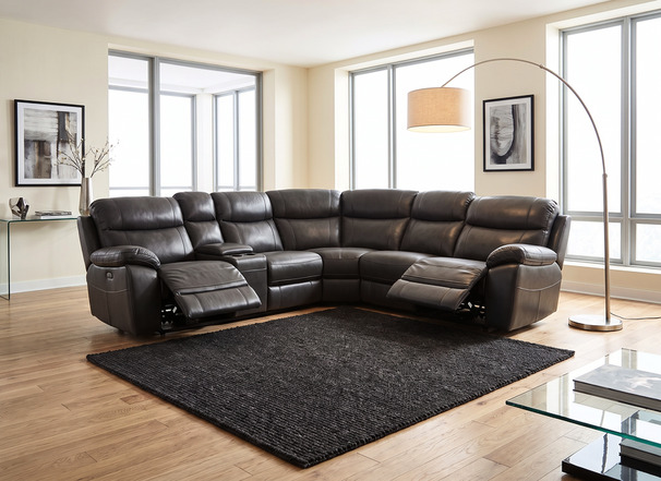 BARCELONA DOUBLE ELECTRIC RECLINER CORNER SUITE WITH DRINKS HOLDER £999 (SWANSEA SUPERSTORE)