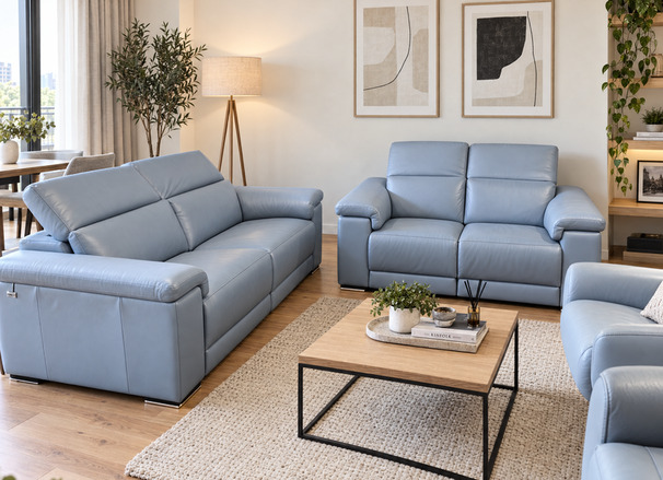 TORINO 3 SEATER AND 2 SEATER BLUE £1499 (SWANSEA SUPERSTORE)