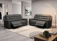 LONDON ELECTRIC RECLINER 3 SEATER AND 2 SEATER  CHARCOAL £799 (SWANSEA SUPERSTORE) - Click for more details