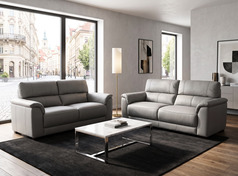 PERTH 3 SEATER AND 2 SEATER LIGHT GREY £1299 (SWANSEA SUPERSTORE) - Click for more details
