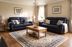 LUXEMBOURG 3 SEATER AND 2 SEATER NAVY £999 (SWANSEA SUPERSTORE) - Click for more details