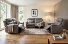 FORSTER ELECTRIC RECLINER 3 SEATER, 2 SEATER AND POWER CHAIR MID GREY £1999 (SWANSEA SUPERSTORE) - Click for more details