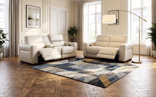 COLOGNE ELECTRIC RECLINER 3 SEATER AND AND 2 SEATER FROST £2499 ( SWANSEA SUPESTORE)