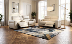 COLOGNE ELECTRIC RECLINER 3 SEATER AND AND 2 SEATER FROST £2499 ( SWANSEA SUPESTORE) - Click for more details