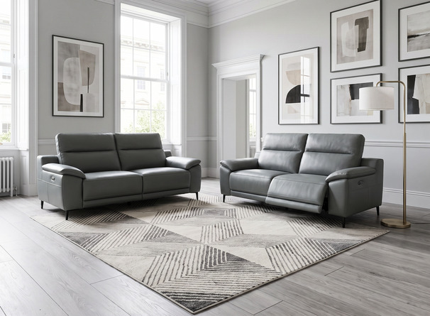 SYDNEY ELECTRIC RECLINER 3 SEATER AND 2 SEATER GREY  £1499 (SWANSEA SUPERSTORE)