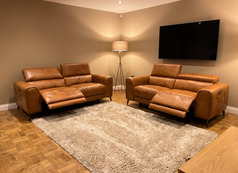 DAX ELECTRIC RECLINER 3 SEATER AND 2 SEATER TAN £2999 (SWANSEA SUPERSTORE) - Click for more details