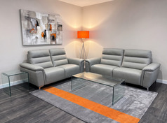 PRATO 3 SEATER AND 2 SEATER MID GREY £1999 (SWANSEA SUPERSTORE) - Click for more details